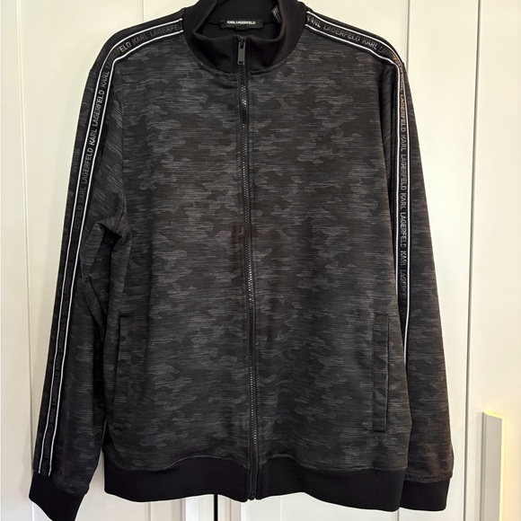 Karl Lagerfeld Other - Karl Lagerfeld Track Black Camo Men’s Jacket Large